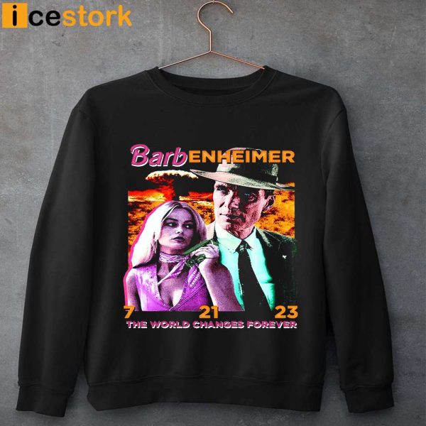 Barbenheimer The World Changes Forever T- Shirt