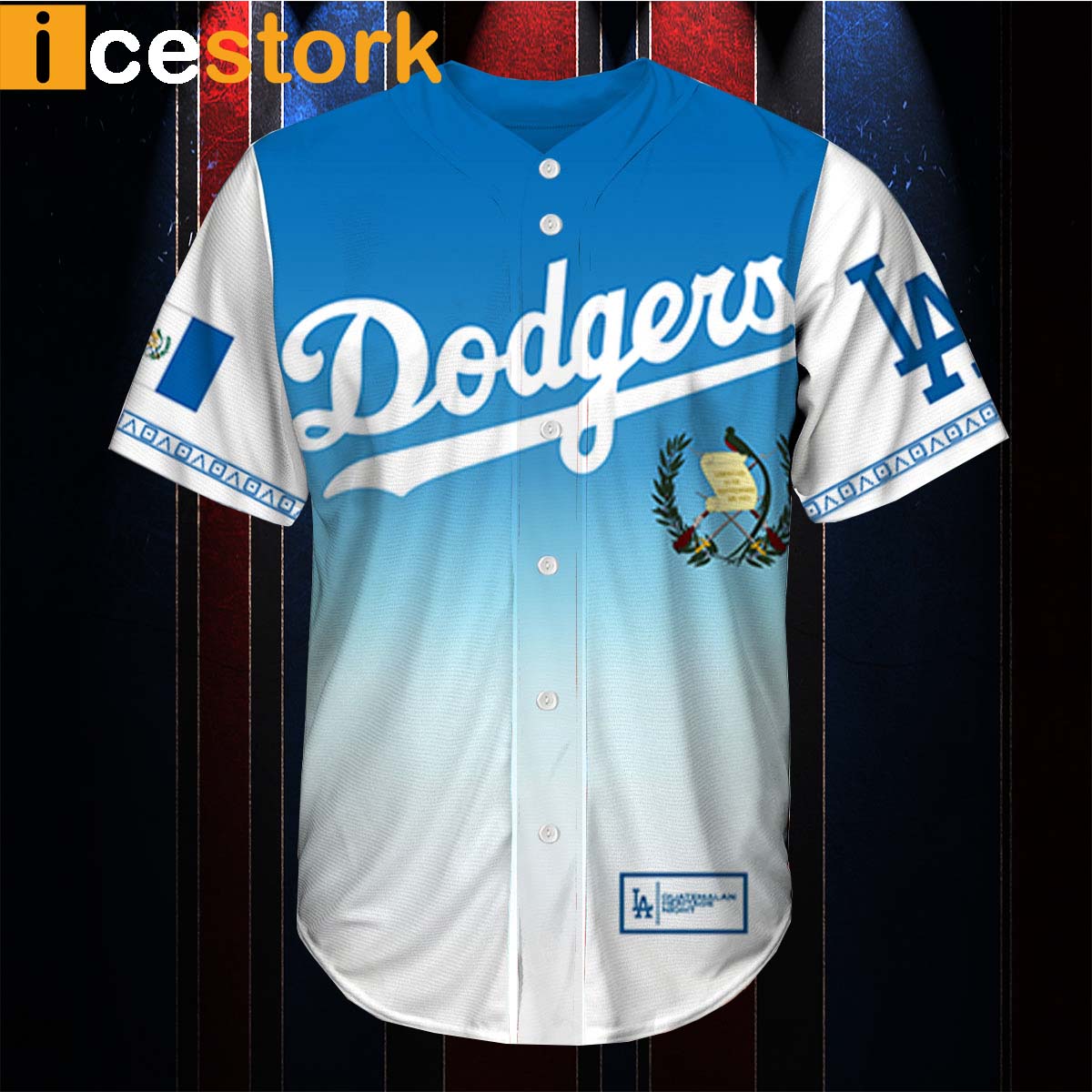 los angeles dodgers white green jersey