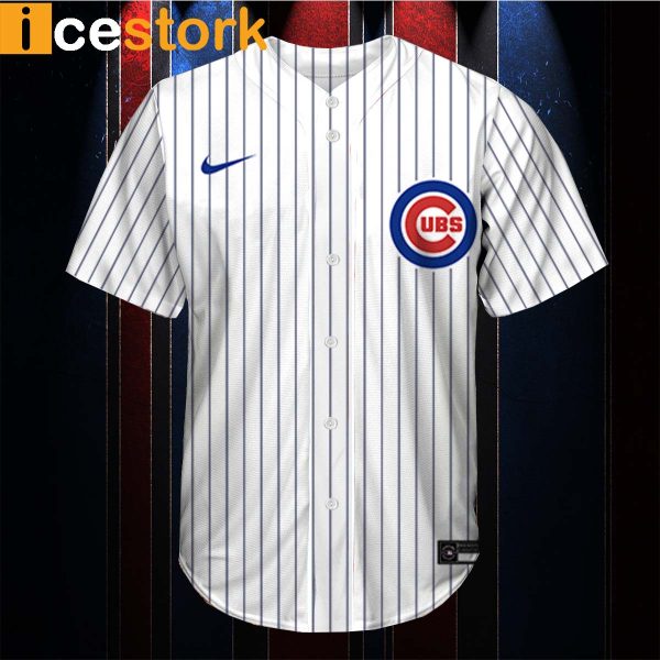 Chicago Cubs Custom White Baseball Jersey