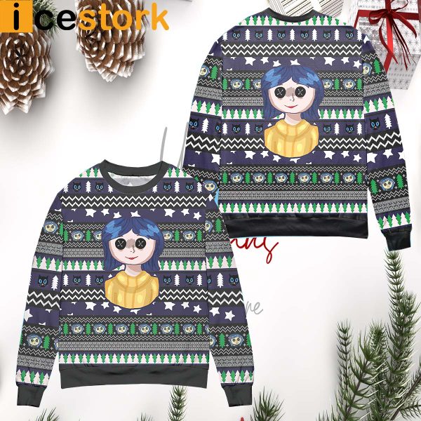 Coraline Icons Christmas Sweater