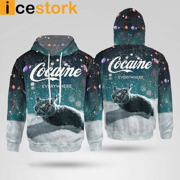 Snow cat cocaine everywhere sweater