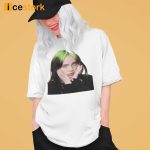 Billie Eilish Green Hair Black Top Big T-Shirt