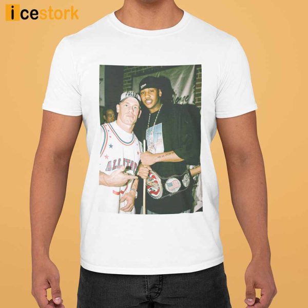 Carmelo Anthony And John Cena In 2005 Shirt