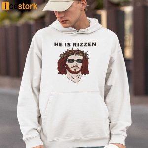 Jesus Smoking He Is Rizzen Shirt 2