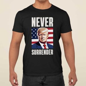 Never Surrender Trump Mugshot Shirt