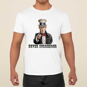 Never Surrender Trump Mugshot T Shirt