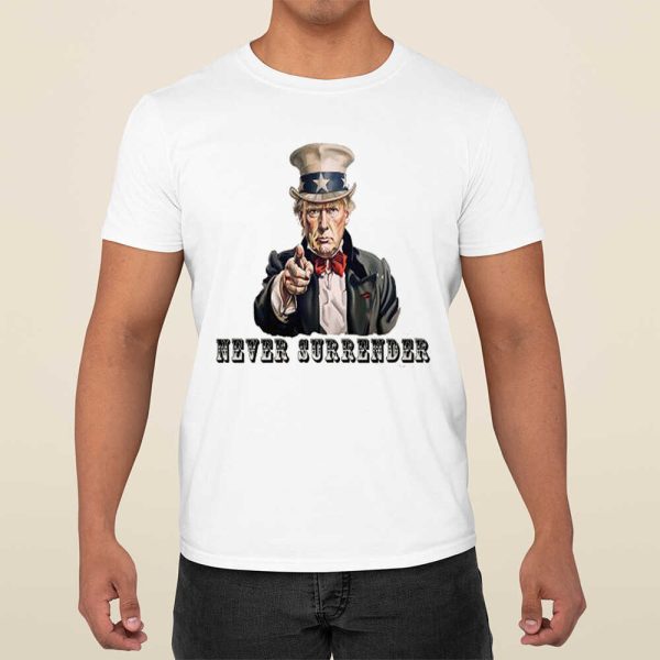 Never Surrender Trump Mugshot T-Shirt