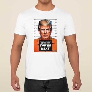 President Donald Trump Mugshot Photo Lock Him Up You're Next Jail T Shirt