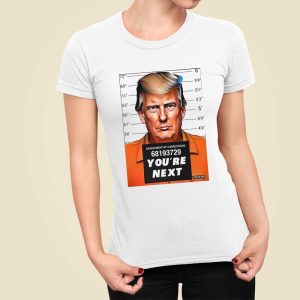 President Donald Trump Mugshot Photo Lock Him Up You're Next Jail T Shirt