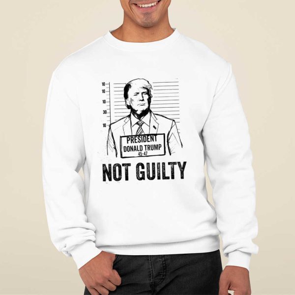 Trump Mugshot Not Guilty 45-47 T-Shirt