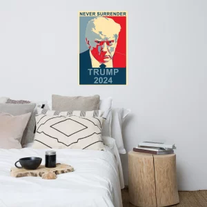 Trump Never Surrender 2024 enhanced matte paper poster in 24x36 front 64eb5c0875ddd (1)