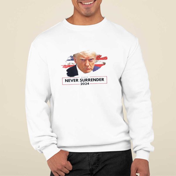 Trump Never Surrender Trump Mugshot Shirt