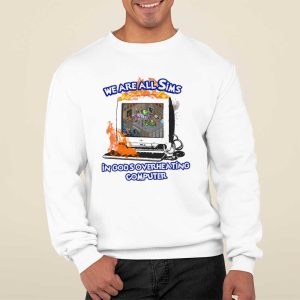 We Are All Sims In God's Overheating Computer T Shirt