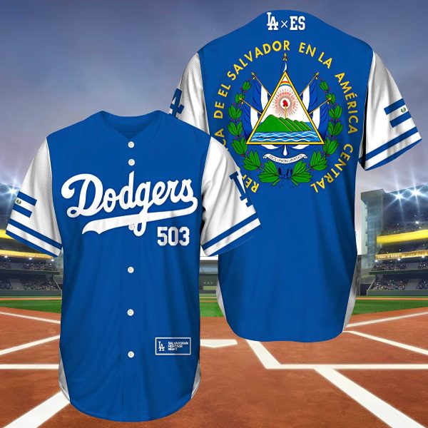 2023 Salvadoran Heritage Night Dodgers 503 Baseball Jersey