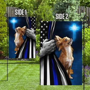 Chihuahua Christian Cross America Flag111