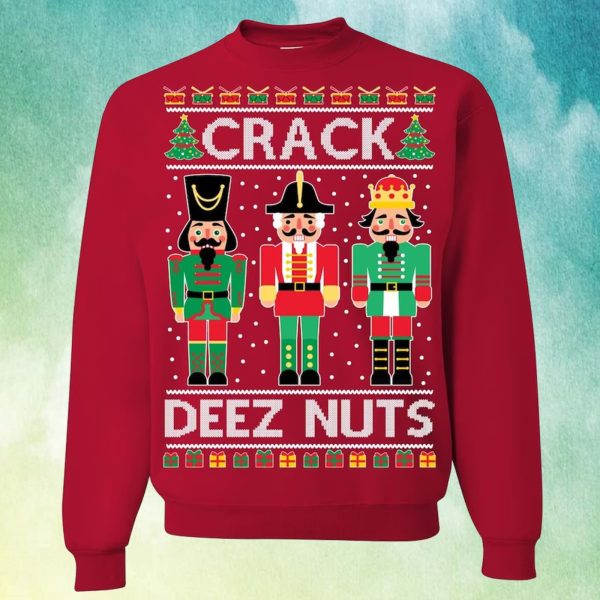 Crack Deez Nuts Ugly Christmas Sweater