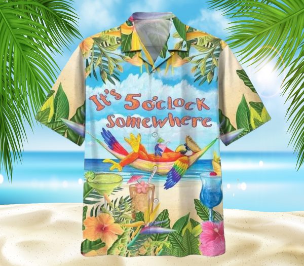 Jimmy Margaritaville It’s 5 O’clock Somewhere Hawaiian Shirt