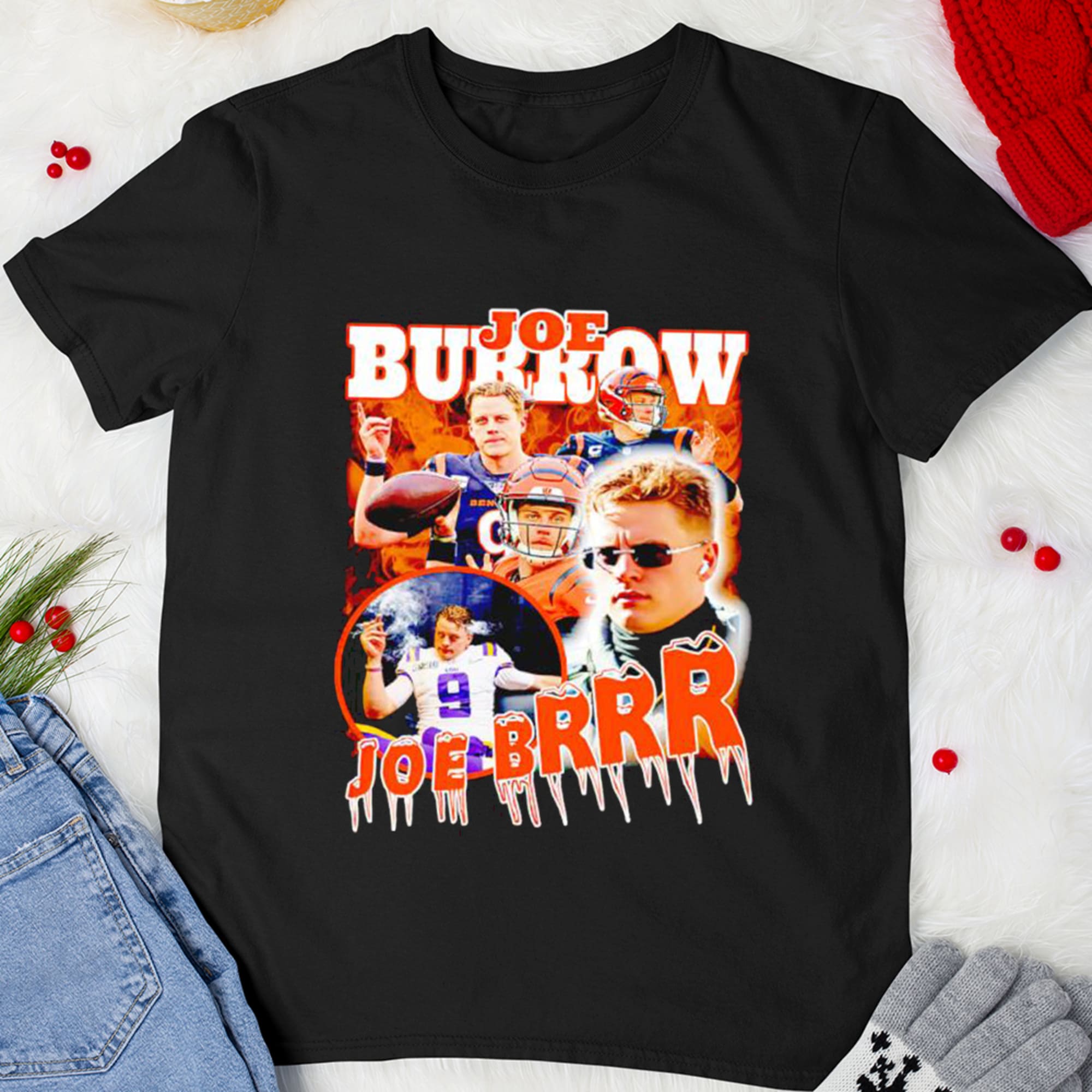 Joe Burrow Snow Burrow Cincinnati Shirt t-shirt by To-Tee Clothing