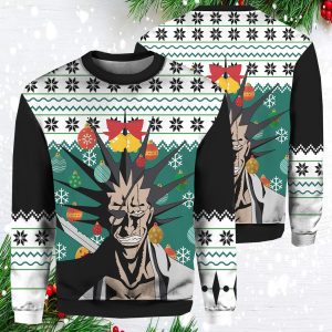 Kenpachi Zaraki Bleach Ugly Christmas Sweater