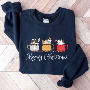 Meowy Christmas Sweatshirt For Women