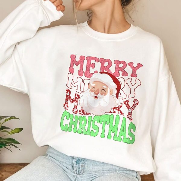 Merry Christmas Sweatshirt For Women