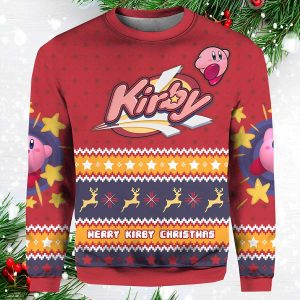 Merry Kirby Christmas Kirby Ugly Christmas Sweater