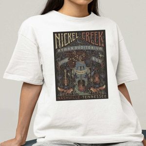 Nickel Creek Nashville Tennessee Sept 4 5 6 2023 Tour Art Poster Design T Shirt