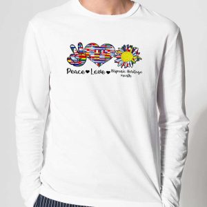 Peace Love Hispanic Heritage Month Countries Flags Shirt