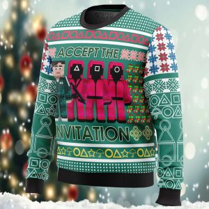 Squid Game Invitation Ugly Christmas Sweater