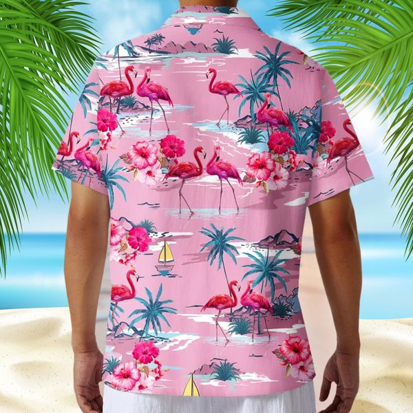 Tropical Pink Flamingo Hawaiian Shirt