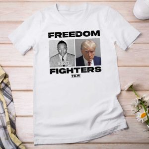 Trump and Martin Luther King Mugshot Freedom Fighters Shirt