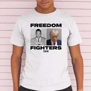 Trump and Martin Luther King Mugshot Freedom Fighters Shirt