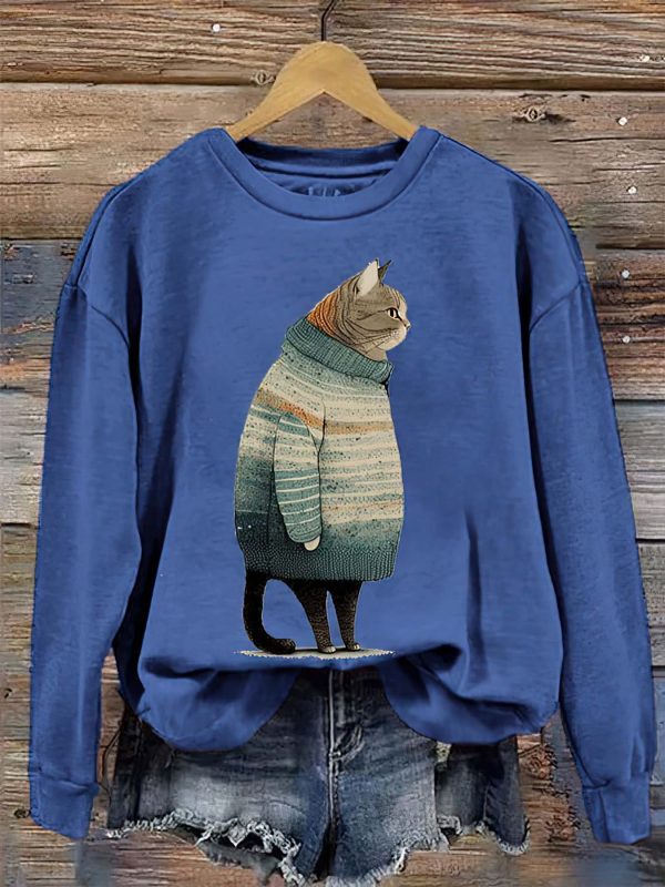 Women’s Winter Cat Print shirt