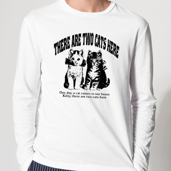 Wood Hawker There Are Two Cats Here Shirt
