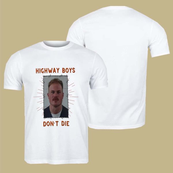Zach Bryan Mugshot Shirt Highway Boys Don’t Die Shirt