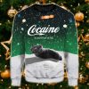 Snow Cat Cocaine Everywhere Christmas Sweater