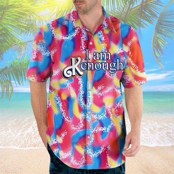 Barbie I Am Kenough Ken Ryan Gosling Rainbow Hawaiian Shirt