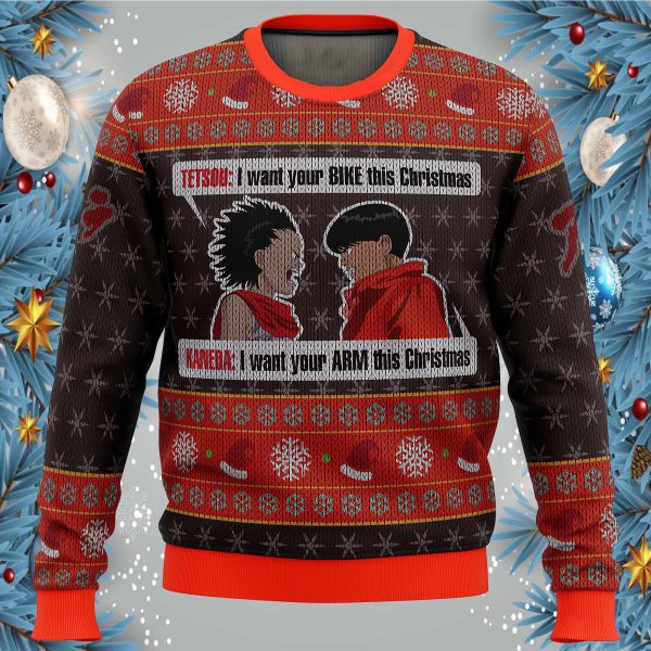 Akira Tetsou Shima Shotaro Kaneda Ugly Christmas Sweater