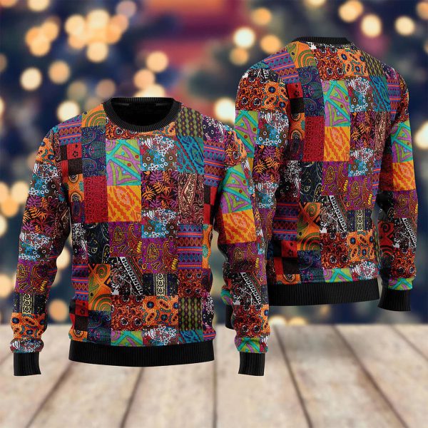 Awesome Patchwork Ugly Christmas Sweater