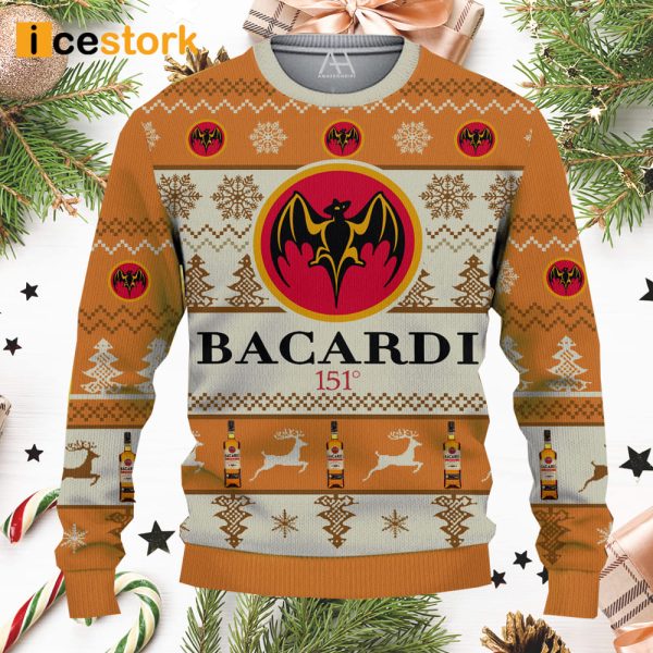 Bacardi Orange Ugly Christmas Sweater