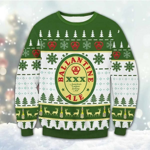 Ballantine Ale Ugly Beer Christmas Sweater