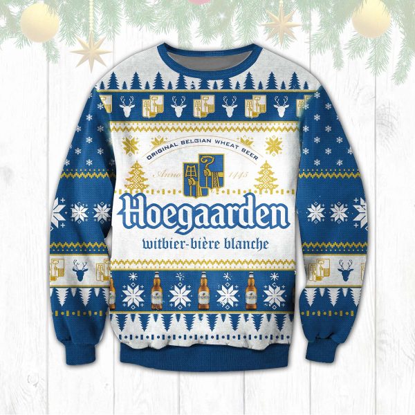 Belgian Hoegaarden Beer 3D Ugly Christmas Sweater