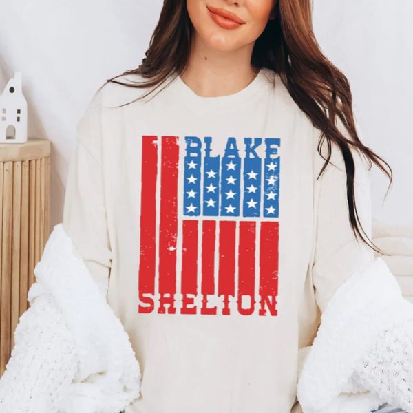 Blake Shelton Natural Flag Shirt