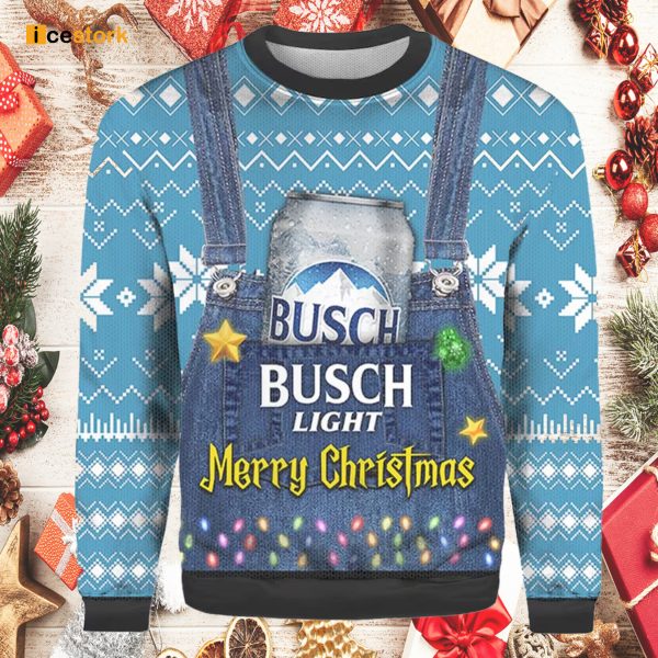 Busch Beer Merry Christmas Ugly Sweater