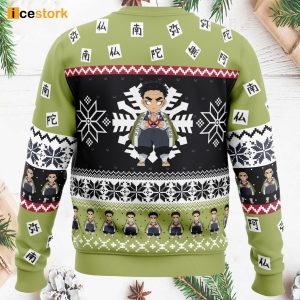 Chibi Gyomei Himejima Demon Slayer Ugly Christmas Sweater