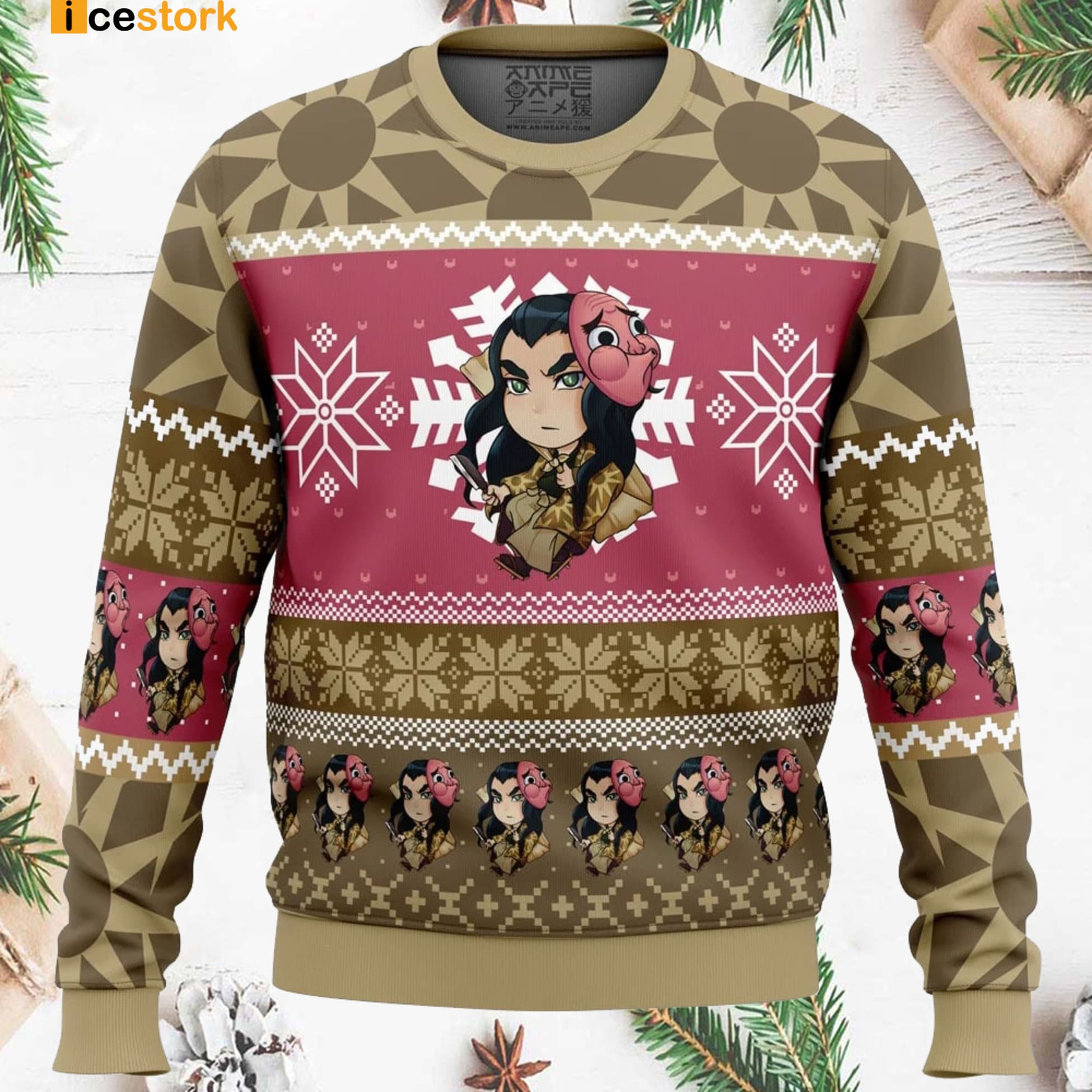 Chibi Christmas Haganezuka Hotaru Demon Slayer Ugly Christmas Sweater -  Anime Ape