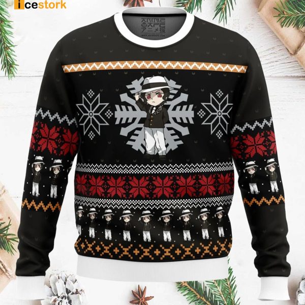 Chibi Muzan Kibutsuji Demon Slayer Ugly Christmas Sweater