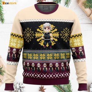 Chibi Tengen Uzui Demon Slayer Ugly Christmas Sweater