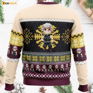 Chibi Tengen Uzui Demon Slayer Ugly Christmas Sweater