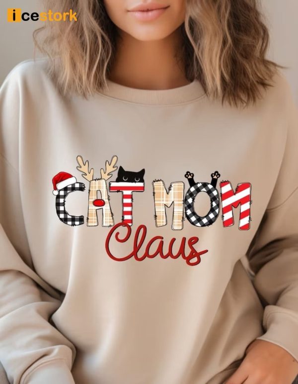 Christmas Cat Mom Claus Sweatshirt